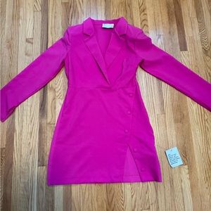 A NWT Brand New Women's ASOS Pink Long sleeve Suit Dress